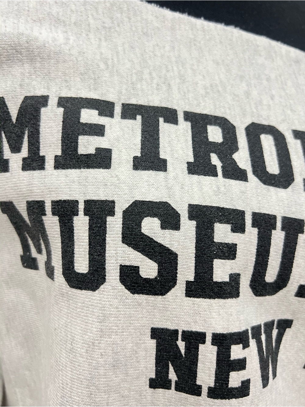 Metropolitan Museum of Art Off-the-Shoulder Sweatshirt (Minor Stains on Cuffs) - Picture 4 of 10